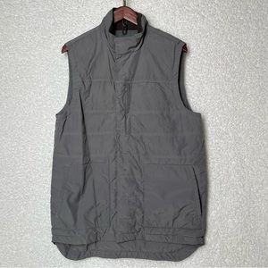 Mountain Khakis Chaleco Lynx Vest Men’s L Grey Long Line Zip and Snap Outdoor